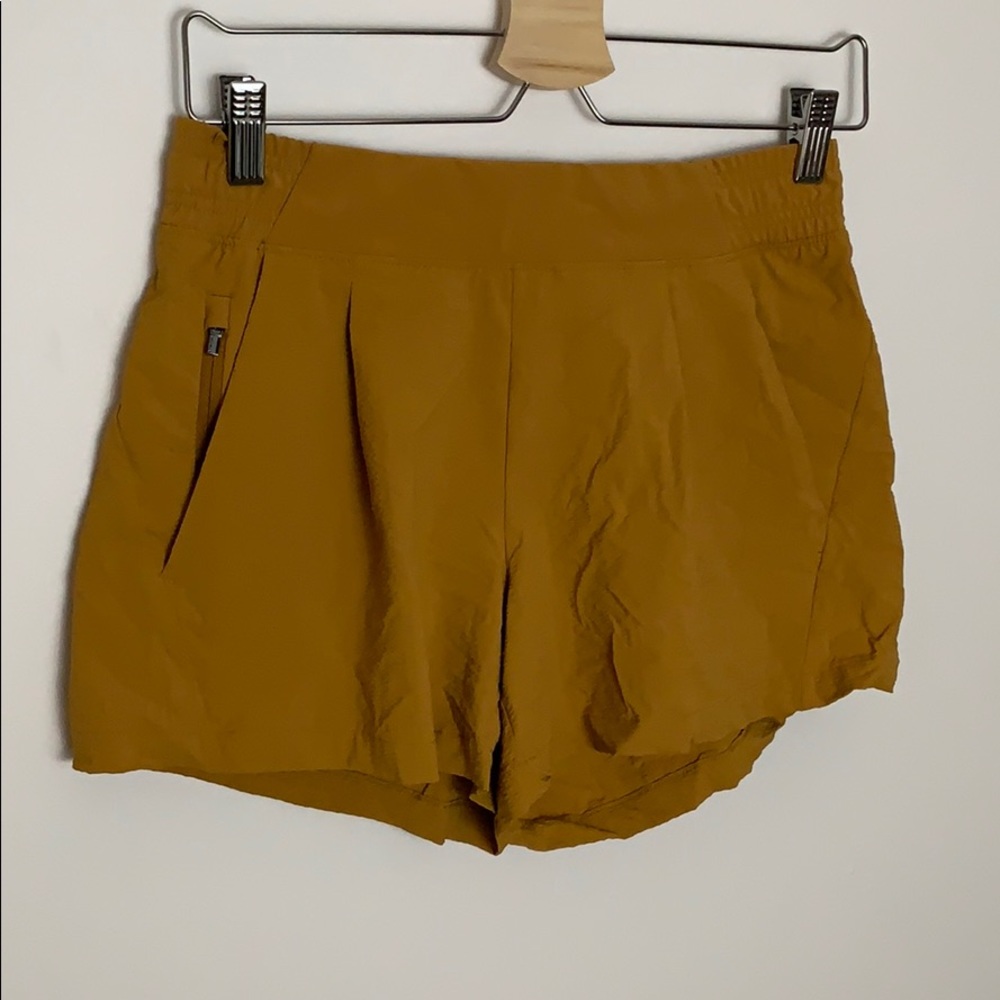 Athleta Mustard Yellow Shorts, size 0